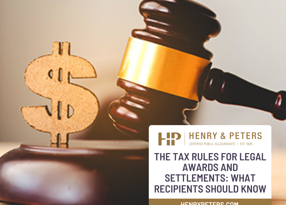 The tax rules for legal awards and settlements: What recipients should know