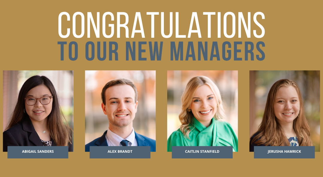 Congrats to our New Managers