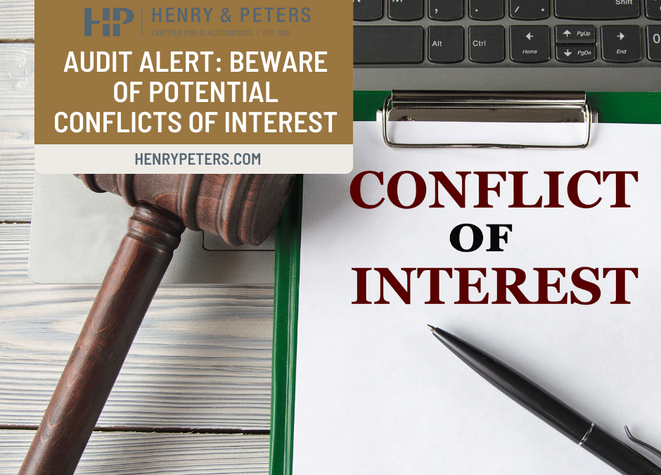 Audit alert: Beware of potential conflicts of interest
