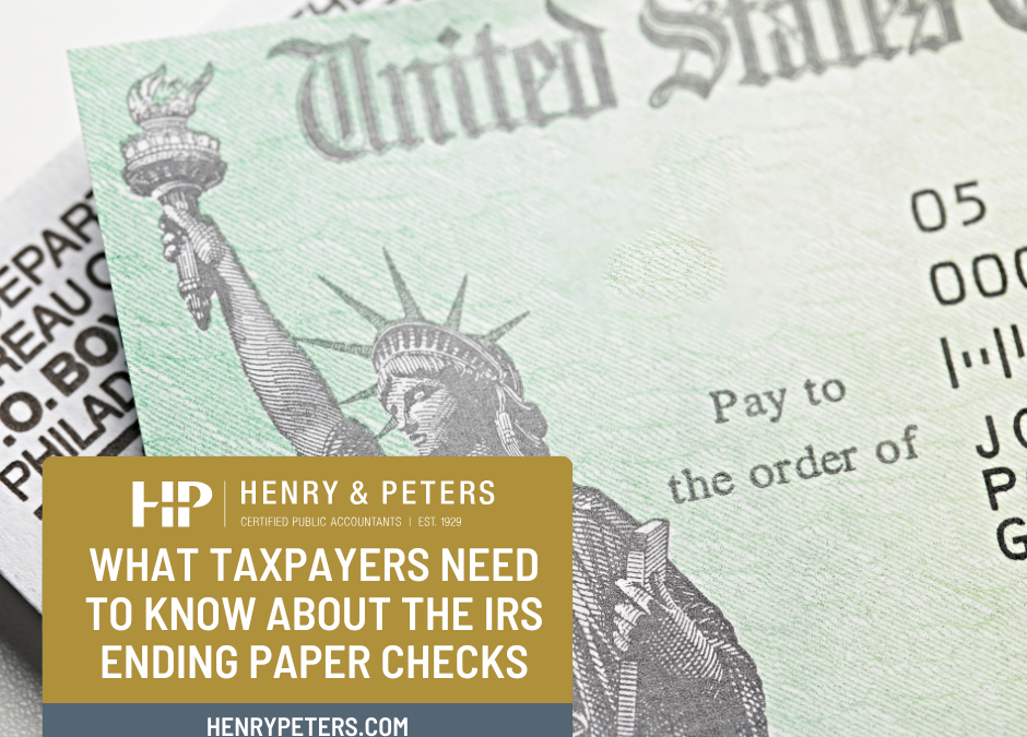 What taxpayers need to know about the IRS ending paper checks