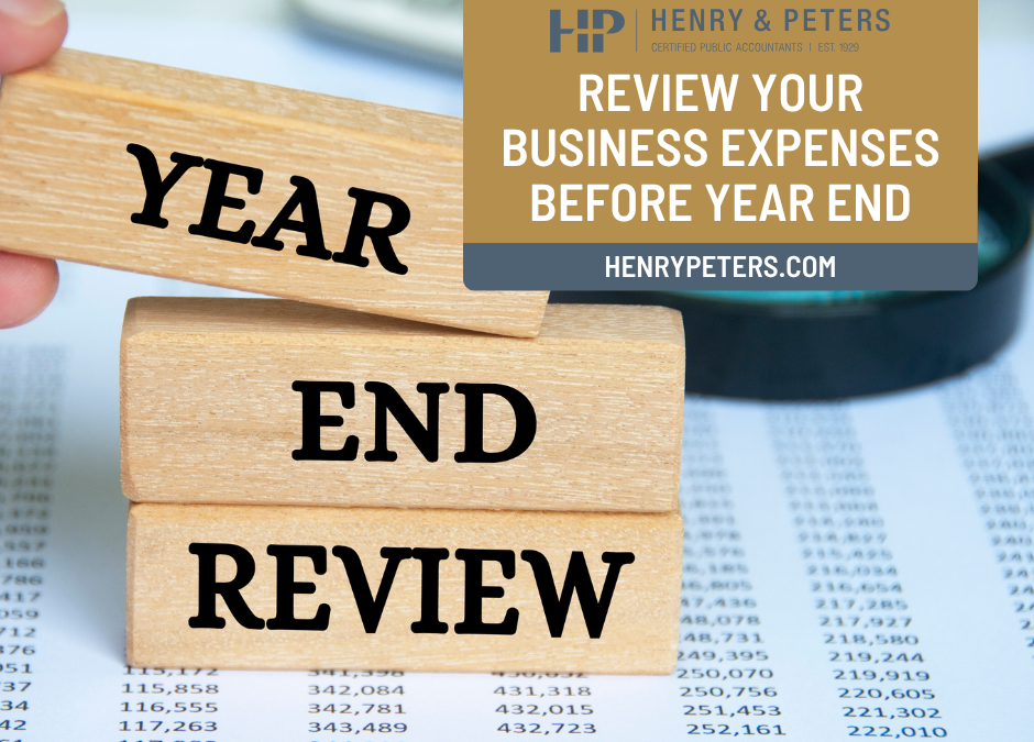 Review your business expenses before year end