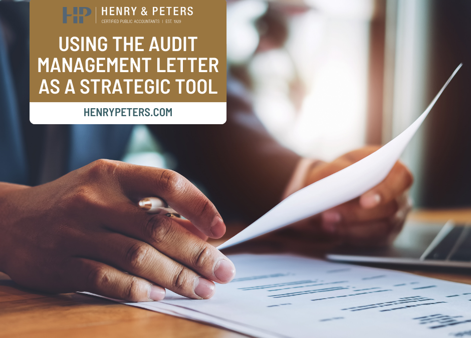 Using the audit management letter as a strategic tool