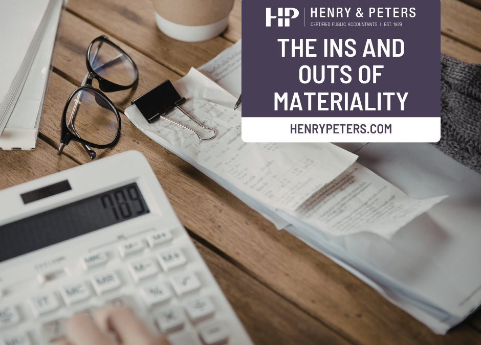 The ins and outs of materiality