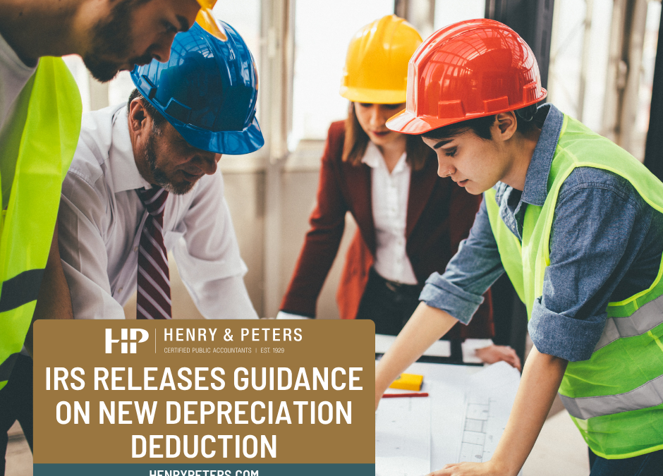 IRS releases guidance on new depreciation deduction