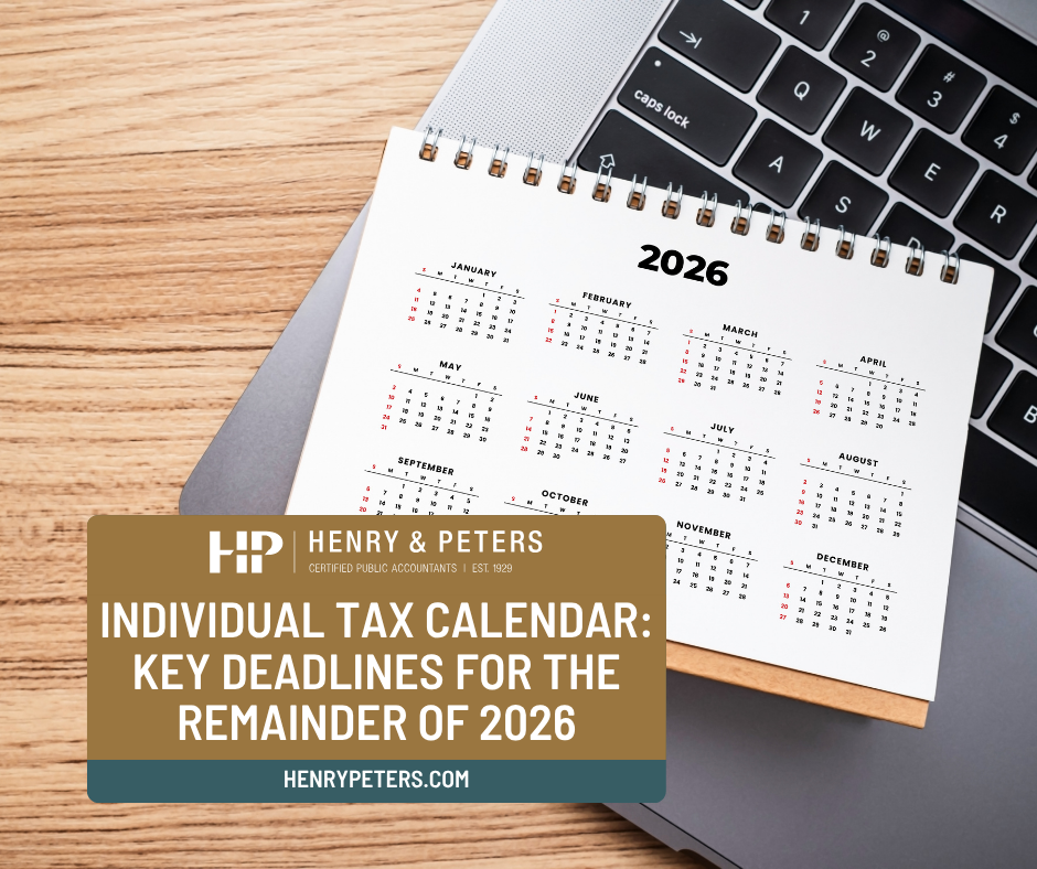 Individual tax calendar: Key deadlines for the remainder of 2026 ...