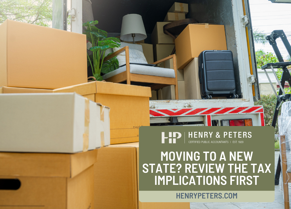 Moving to a new state? Review the tax implications first
