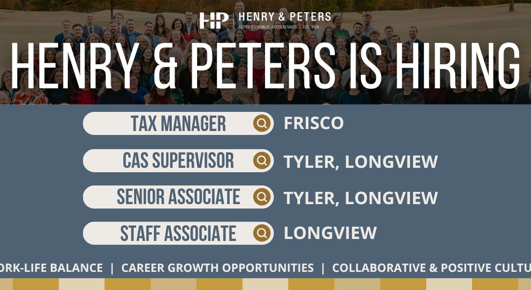 Henry & Peters is Hiring