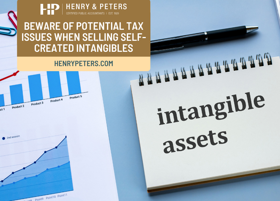 Beware of potential tax issues when selling self-created intangibles