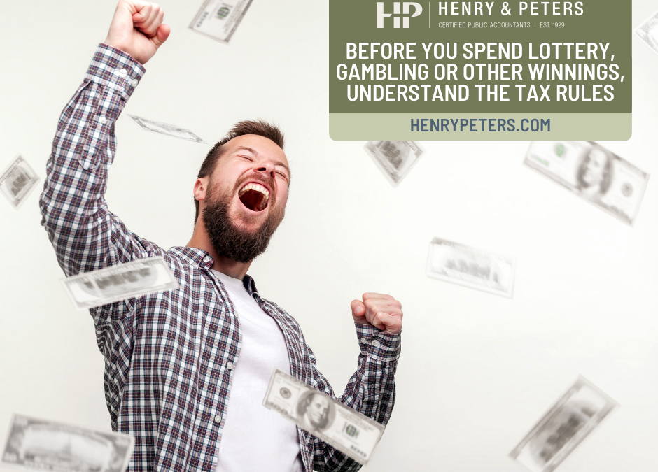 Before you spend lottery, gambling or other winnings, understand the tax rules