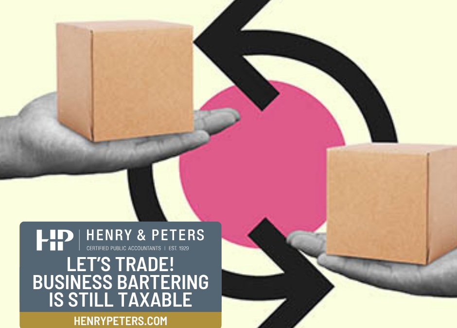 Let’s trade! Business bartering is still taxable