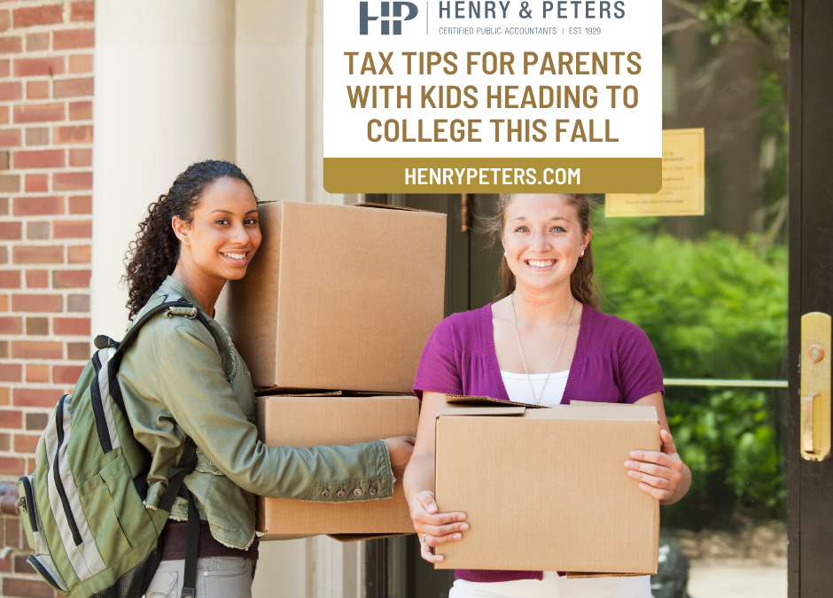 Tax tips for parents with kids heading to college this fall